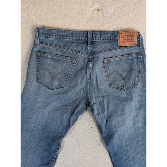 Vintage Levis 514 Jeans Mens 36x32 Blue Straight Fit Stretch 5 Pocket Faded - Picture 13 of 16